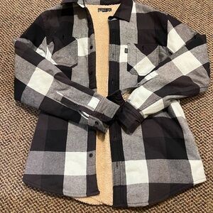 Timberland Men's Black and White Plaid Shirt